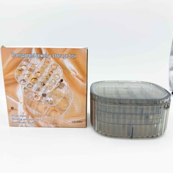 3 Layer Jewelry Box PET Plastic Injection Jewelry Storage Box Modern Square Design Earring Necklace Ring Packaging Square