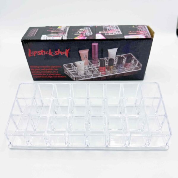 24-grid transparent cosmetic lipstick storage display stand cosmetic storage box multi-purpose