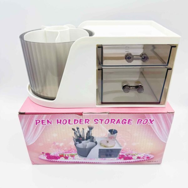 Multi-Functional Desktop Organizer Box Rotating Makeup Brush Pen Holder Storage Rack for Cosmetics Lipstick Plastic Organizer