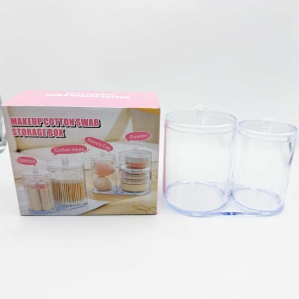 Clear Plastic Make up Organizer Bin With Lids Transparent Acrylic Cotton Swab Box Holder Makeup Storage Box for Home