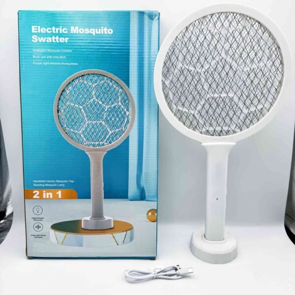 USB Rechargeable 2 in 1 Handheld Electric Fly Mosquito Killer Bug Zapper Mosquito Swatter