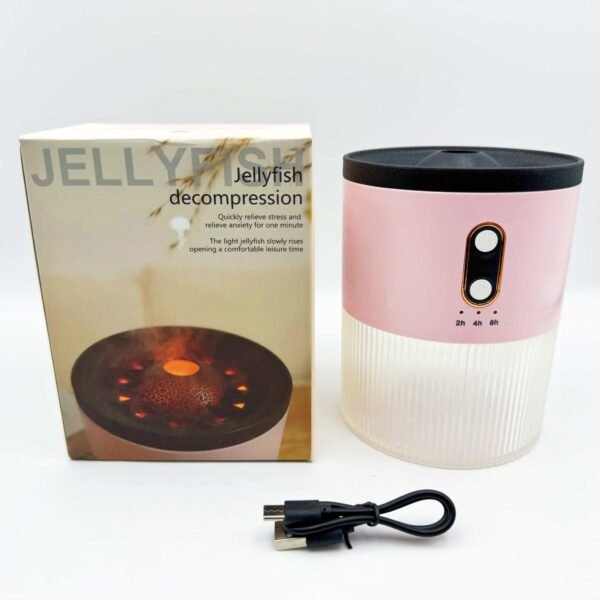 New Design Portable Fire Jellyfish Humidifier Certified  Mini Air Flame Humdifiers 450ML for Home Bedroom Diffuser