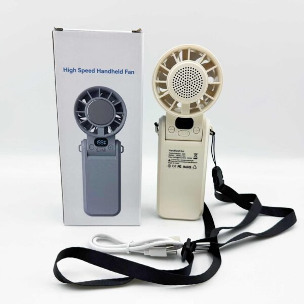 3600mAh Rechargeable Fans & Cooling Hand Fan Cooler Portable Electric High Speed Outdoor Mini Air Cooling Turbo Fan