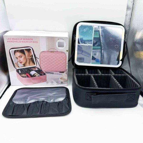 High Quality and Best-selling Led Mirror Makeup Bag Customizable logo Touch Mirror Led Mirror Makeup Bag