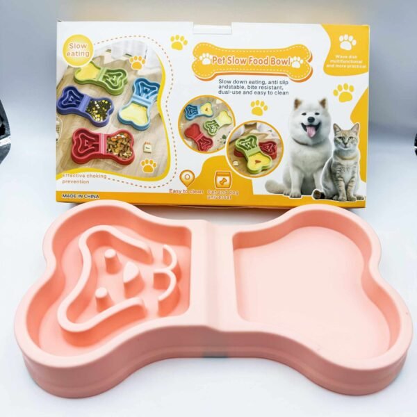 Non-Slip Slow Feeder Lick Mat for Dogs & Cats Silicone Anti-Gulp Bowl, Anti-Choking & Anti-Spill Pet Dish