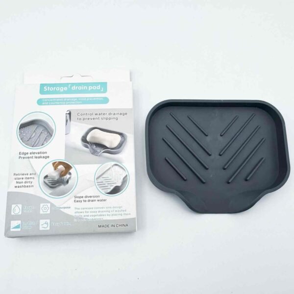 Silicone Slope Soap Box, No Need to Punch Holes, Drainage Diversion Silicone Bathroom Creative Soap Storage Rack