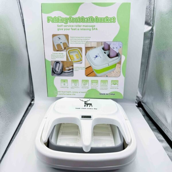 Foldable Spa Foot Bath Bucket Pedicure Bath and Household Sauna Bathtub Soaking Basin with Massage Feature Toilet Supplies