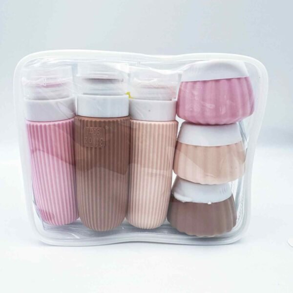 8 Pack BPA Free Portable Squeeze Silicone Travel Accessories Bottle Empty Travel Size Shampoo Simple Toiletries Bottles Set Kit