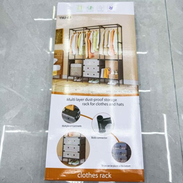 Hot Selling Double-Row Multi-Function Coat Rack for Home Bedroom Simple New Design Floor Storage Hanger for Living Room