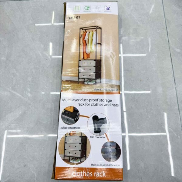 Multi-functional Shoes and Hats Integrated Rack, Simple Household Shoe Storage Rack, Multi-layer Dustproof Coat Rack