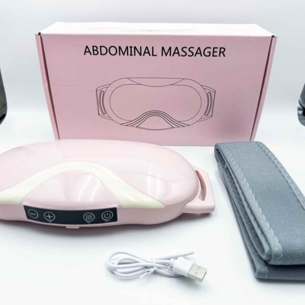 Portable Digital Display Pink Menstrual Heating Pad Fast Heating Massage Period Waist Wrap Belt Women Menstrual Massager