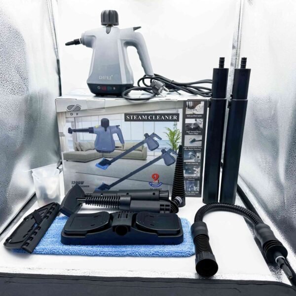 Handheld Steam Cleaner for Home with 9 Accessory Kit Multipurpose Portable Upholstery Steamer Cleaning Safety Lock