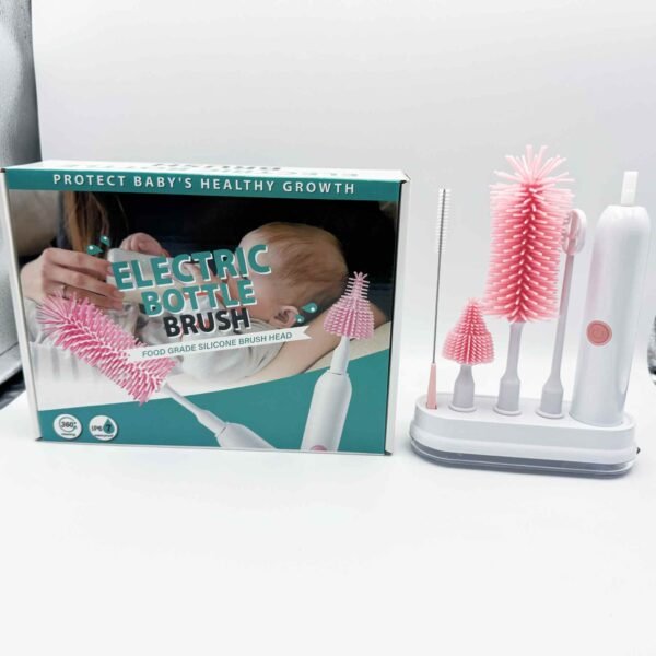 New Design Bottle Brush Cleaner Silicone Bottle Cleaning Brush Tube Cleaning Baby Milk Water Bottle Brush Set