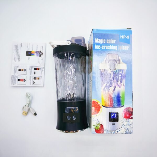 Hot Selling 600ml 3000mAh Shakes Automatic Juice Cup Rechargeable Portable Blender with Digital Display Screen