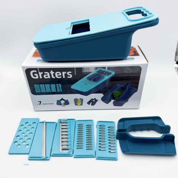 Hot Sell Kitchen Multi Functional Shredder Wet Fruits Drain Basket Blade Cutter 3 in 1 Vegetable Slicer Chopper