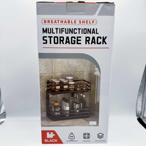 Under Sliding Cabinet Basket Organizer 2 Tier Under Sink Organizers Black Under Sink Storage for Bathroom Kitchen