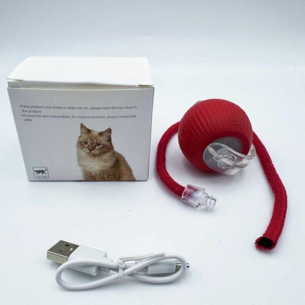2025 Hot Sale Smart Cat Balls Electric Mascotas Interactive Speedy Tail Cat Toy Ball Pet Interactive & Movement Toys