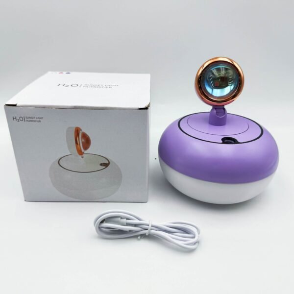New Design Mini Ultrasonic 300ML Aroma Diffusers USB Led Ultrasonic Sunset Light Lamp Air Humidifier for Office Home
