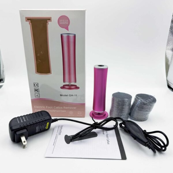 Electric Foot Callus Remover with 60pcs Sandpaper Stepless Speed Control Pedicure Tools Professional Aluminum Callus Remover