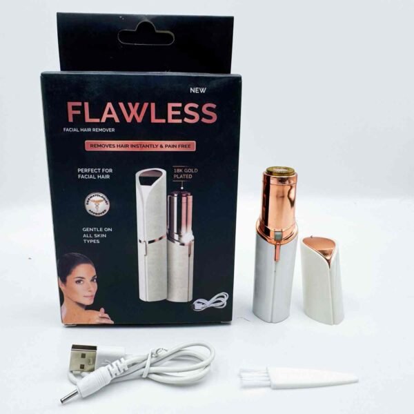 Ladies Portable Electric Removal Tool Wireless Mini Trimmer Eyebrow Nose Hair 2-in-1 Mini Lipstick Shaver