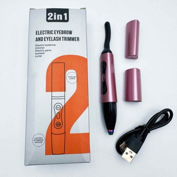 2-in-1 USB rechargeable electric eyelash curler heated eyelash curler