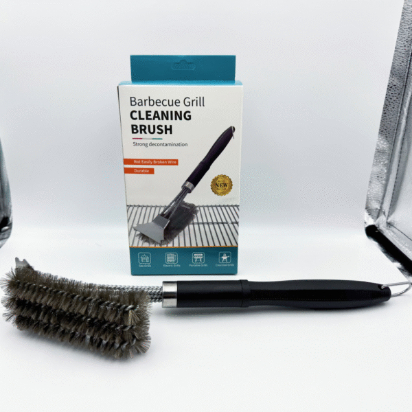 Triangle Stainless Steel One-Third Durable Braided Wire Cleaning Brush Outdoor Home Kitchen Barbecue Grill Brush