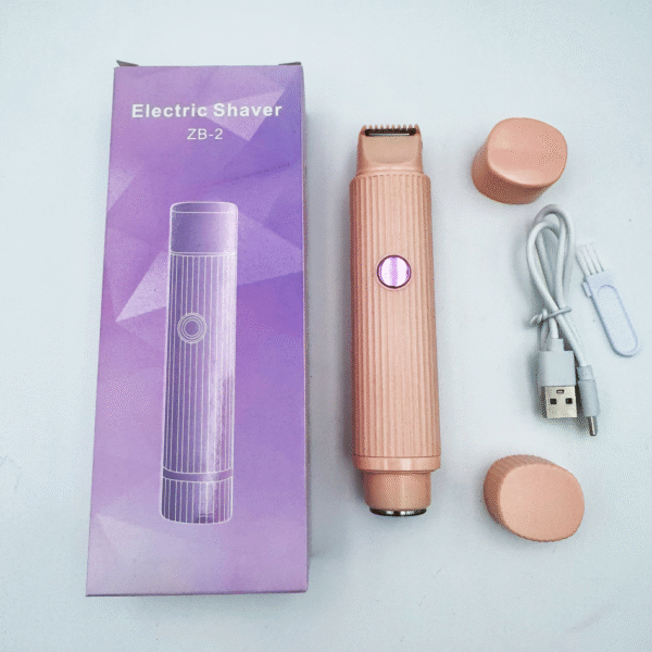 Ipx7 Waterproof Painless Body and Facial Hair Electric Lady Razor Dual Headed Shaver for Pubic Face Underarm Legs