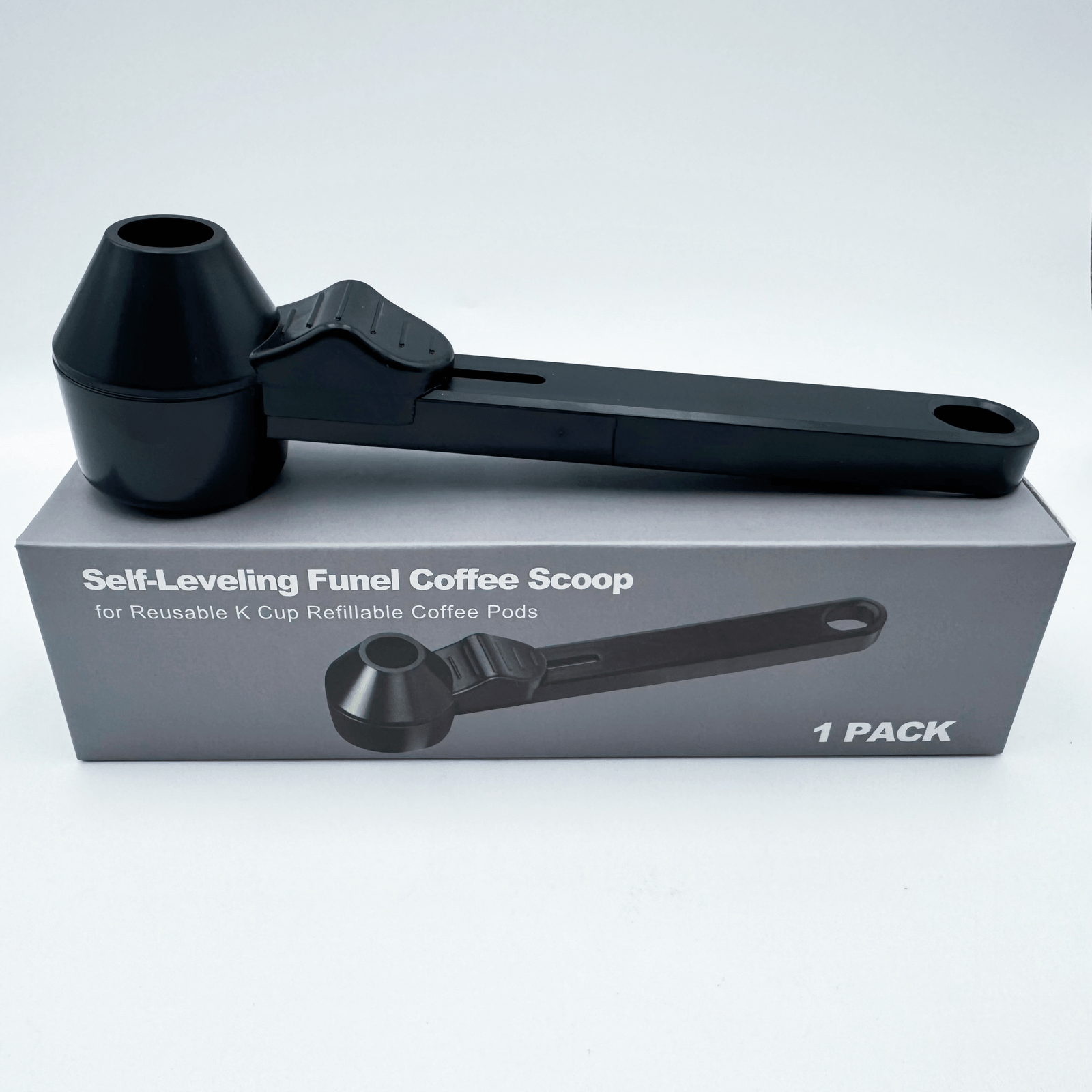 Coffee Scoop Funnel for Reusable K Cup Refillable Coffee Pods Coffee Measuring Spoon Scoop with Leveling Funnel