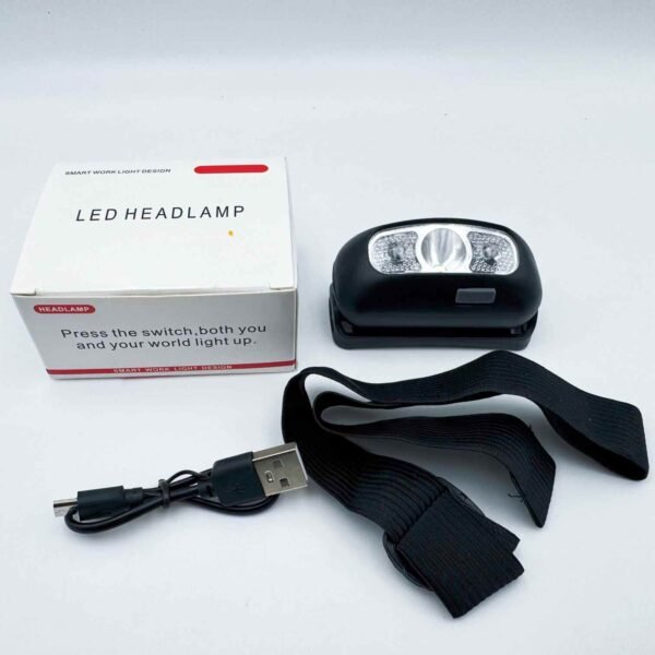 USB Rechargeable Mini LED Headlamp Powerful COB Sensor Torch for Running Fishing & Camping IP67 Waterproof Outdoor Headlight