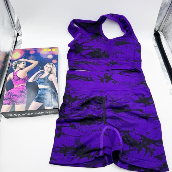 Women's Yoga Suit Seamless Pants Sports Suit High - Quality Tie Dye Underwear Set Featuring Long Pants Sportswear Sports Bra Set