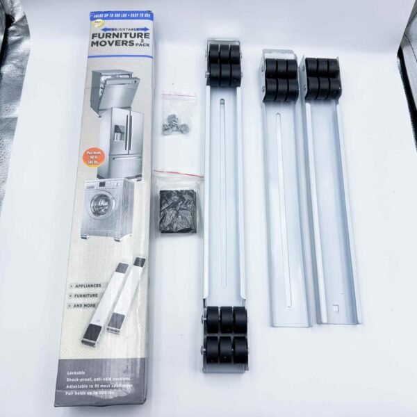 Adjustable Washing Machine Spare Parts Accessory Handling Tool Mobile Shelf Stand Furniture Dolly Moving Fridge Dryer Metal Base