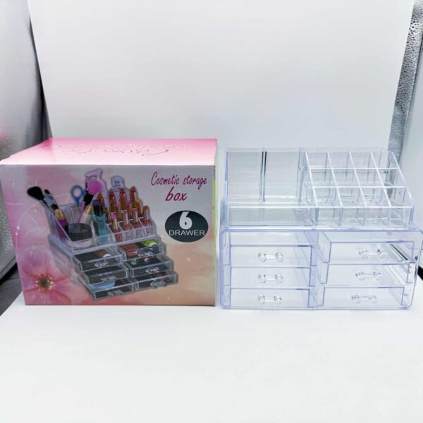 High Quality Durable Cosmetics Rectangular Transparent Multi-layer Multi-lattice Acrylic Box Customized