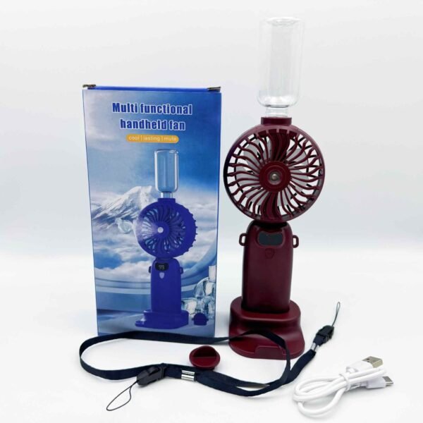 Customized Portable Misting Fan Small Folding USB Cooling Fan for Sports Office Car Outdoor & Hotel Use Durable Plastic Material