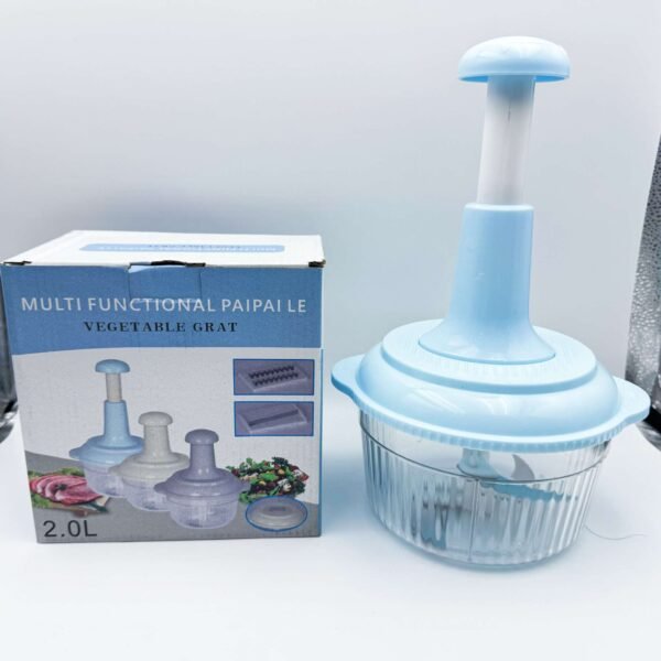 Sunshine Mini Stainless Steel Manual Kitchen Food Processor Blender Chopper Safe for Vegetables Garlic Meat Ginger Storage Tool